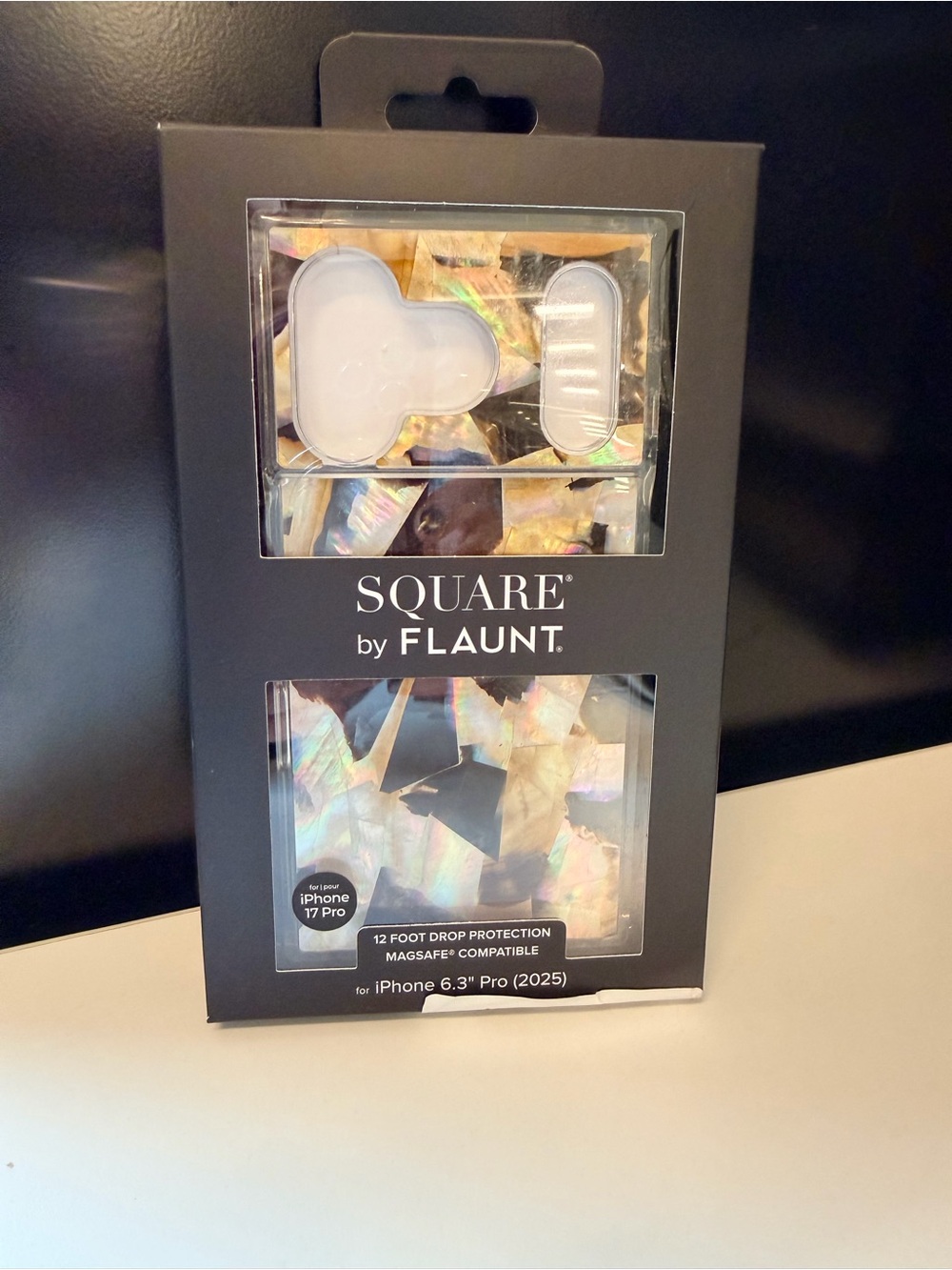 SQUARE by FLAUNT Brown Abalone Shell Phone Case for iPhone 17 (6.3") Pro